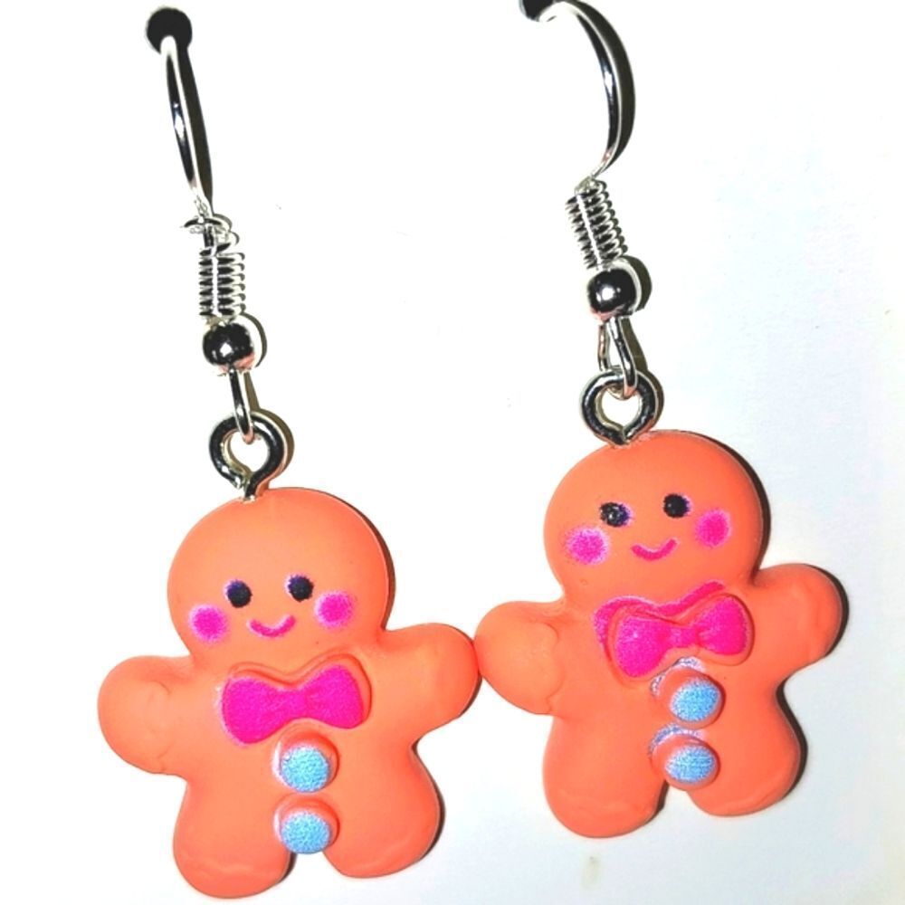 Super cute festive gingerbread holiday earrings